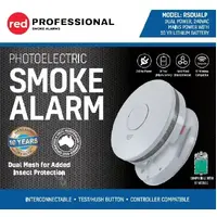 Red Smoke Alarms RSDUALP | Photoelectric Smoke Alarm Pro 240V With 10-Year Lithium Backup additional image