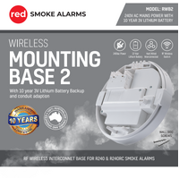 Red Smoke Alarms RWB2 | Wireless Base for R240 & R240RC 10 year Battery additional image
