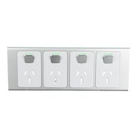 Clipsal Iconic STYL Quad Switched Internal Power point Cover Plate Silver | S3015/4C-SV additional image