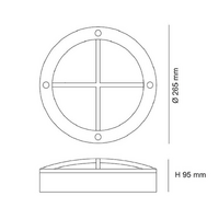 SAL SE7082TC-SL | Cooper 16W LED Tri-Colour Commercial Bunker Light | Silver additional image