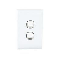 Snow Leopard SNSWV2GWW | 2 Gang Light switch | Glass Look additional image