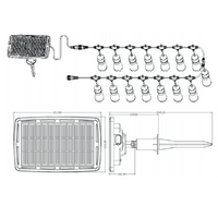 ANL VBLSPFEST-3K | 15 BULB SOLAR POWERED FESTOON LIGHTS 3000K | 20,000Hrs additional image