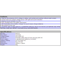 Wattmaster WATVS | Volt Stick Sound - Non-Contact AC Voltage Detector additional image