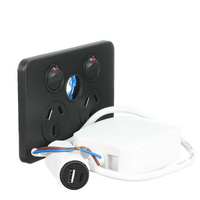 Hager Silhouette WBSP2SUSBAC-MB | 10Amp Double Internal Powerpoint With USB A+C Charger | Matt Black additional image