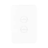 Hager Silhouette WBSSV2-MW | 2 Gang Switch 16Amp | Slimline | Matt White additional image
