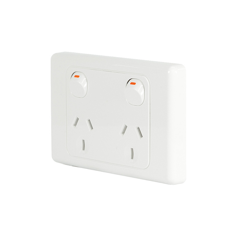 Clipsal 2025WE Double power point GPO 10Amp White (2000 Series)