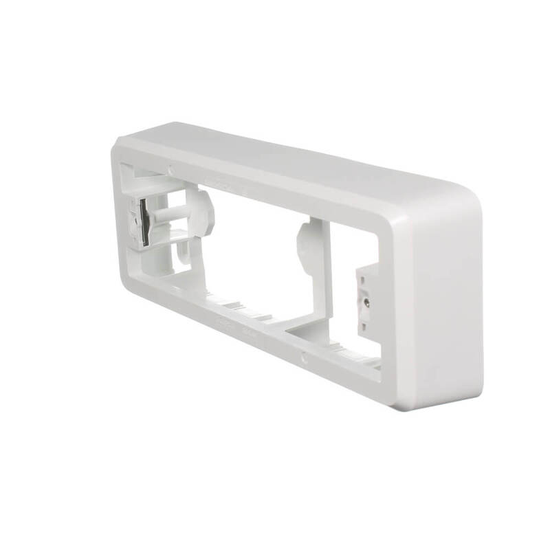 Clipsal Iconic 3004MVW Iconic Quad Socket Mounting Block 38mm, Vivid