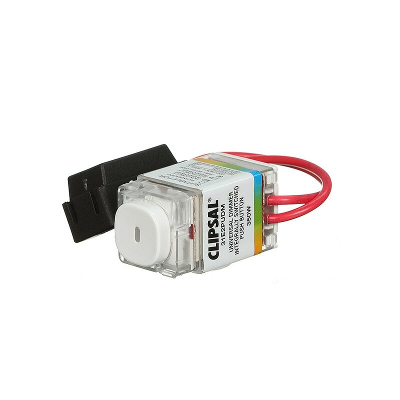 CLIPSAL 31E2PUDMWE Integrally Switched Push Button Universal Dimmer