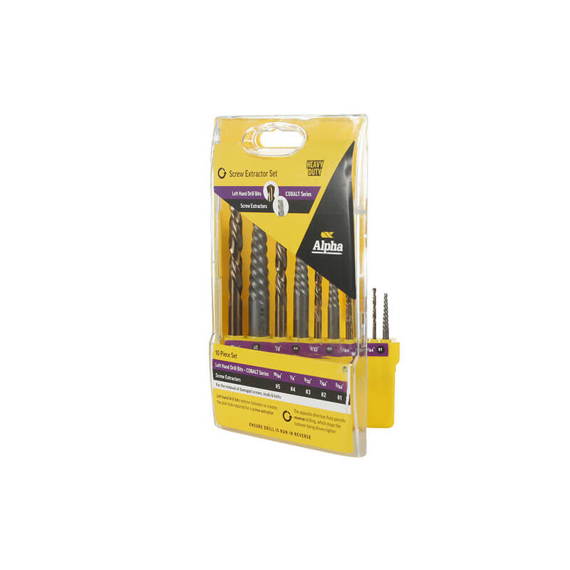 Screw Extractor Set Alpha Alpha 9SECOL-SET10 | Screw Extractor Drill Set Cobalt | 10-Set
