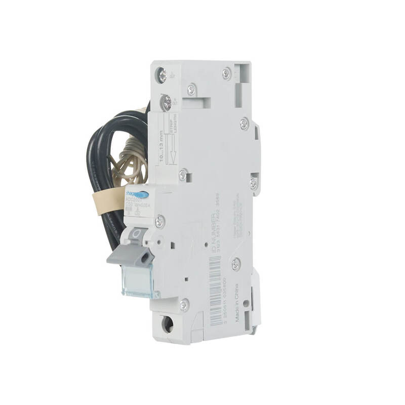 Hager ADC250T | 50A Single Pole RCBO Breaker | 30mA 6ka