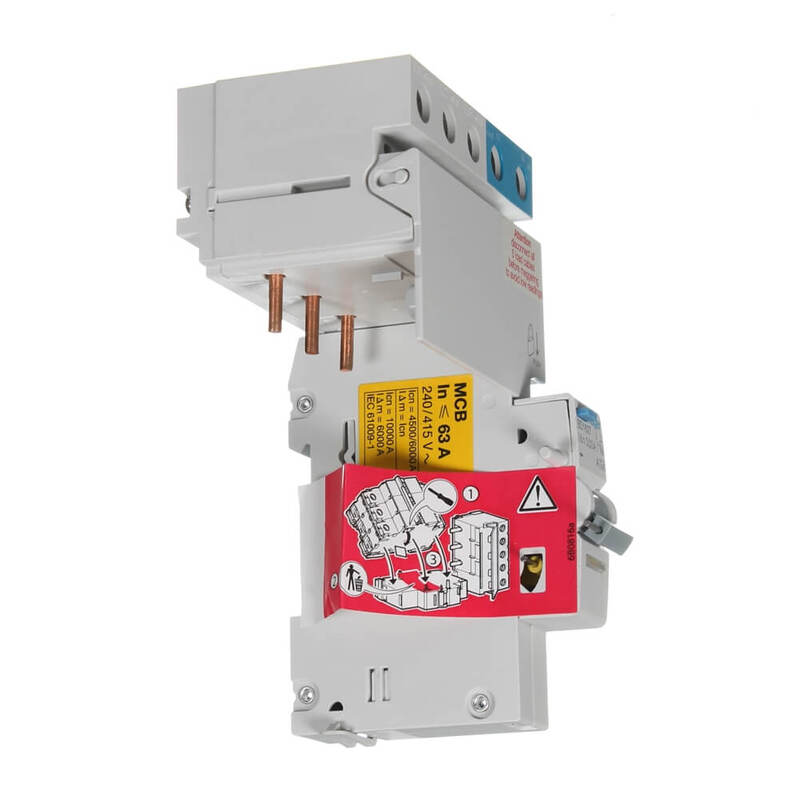 HAGER BD163T 63Amp RCD Addonblock 3 Pole 1 Module 30mA