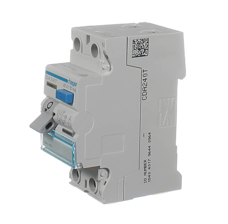 Hager CDA240T 2 Pole 40 amp Rcd 4.5ka 30ma
