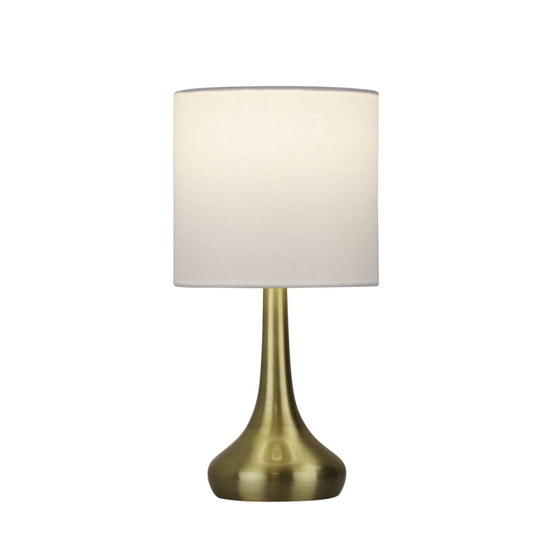 Lighting Factory LF9205AB | Lola On & Off Touch Lamp | Antique Brass
