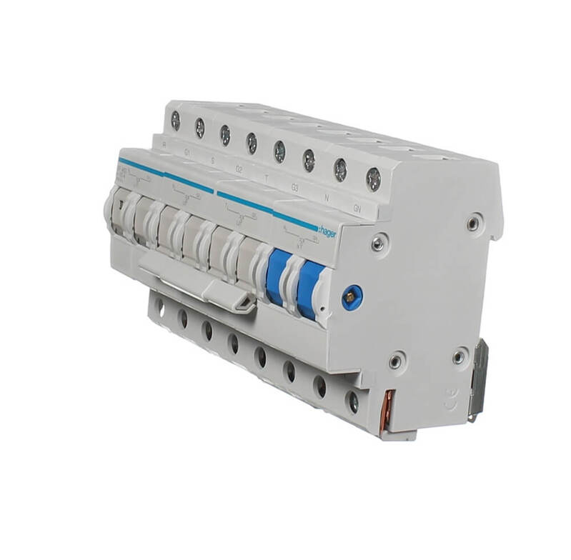 HAGER SF463 | Changeover Switch 4 Pole 63 Amp