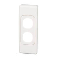 Clipsal 2032-WE | 2 Gang Architrave Grid & Surround White | 2000 Series additional image