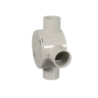 Clipsal 240-25-4-GY | 4 Way 25mm Round Shallow Junction Box additional image