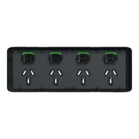 Clipsal Iconic 3015/4C-XB | Quad Power Point Skin Black | (SKIN ONLY) additional image
