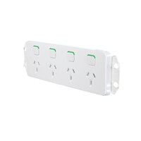Clipsal Iconic 3015-4VW | Quad Power Point 10amp 250v Vivid White 3015/4 VW additional image