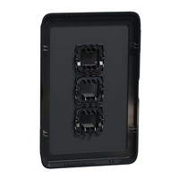 Clipsal Iconic 3043C-XB | 3 Gang Switch Plate Cover Black | (Skin Only) additional image