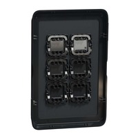 Clipsal Iconic 3046C-XB | 6 Gang Switch Plate Cover Black | (Skin Only) additional image