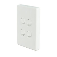 NLS 30620 | 4 Gang Switch 10 Amp | 'Classic' Style White additional image