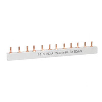 NLS 30810 | 12 Pole 3 Phase Pin Style Insulated Busbar 63A 10mm² additional image