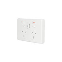 NLS 30857 | Double Power Point 10Amp with Dual 2.4 Amp USB-A and USB-C | White additional image