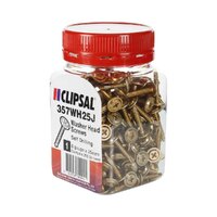 Clipsal 357WH25J | Self Drilling Washer Head Screws 8g x 25mm | Jar: 250 additional image