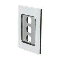 CLIPSAL SATURN 4033VHPW | 3 Gang 30 Series Grid And Surround (Pure White) additional image