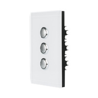 CLIPSAL SATURN 4063PBL-PW | 3 Gang Pushbutton LED Switch | Pure White  additional image