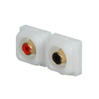 Clipsal Iconic 40SPK/2-TN | Audio Connector RCA Pair | Red & Black additional image