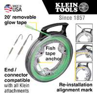 Klein Tools 50550 | Glow in the Dark Fish Tape 6.1M additional image