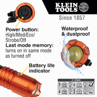 Klein Tools 56411 | Rechargeable Waterproof LED Pocket Light with Lanyard additional image