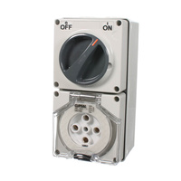 CLIPSAL 56C532-GY | 5 Pin 32Amp Switched Socket Outlet | 56 Series additional image