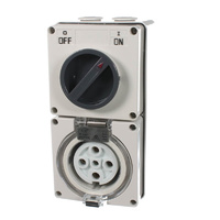 NLS 66CV550 | 5 Pin 50Amp Switched Socket Outlet IP66 | 30497 additional image