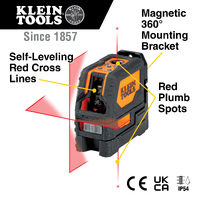 Klein Tools 93LCLS | Self-Levelling Laser Level Red Cross-Line | 20m additional image