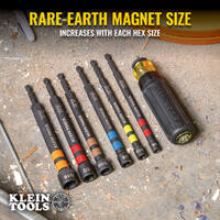 Klein Tools A-32950 | Hollow Magnetic Ratcheting Power Nut Drivers | 6-Sizes additional image