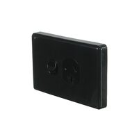 Single black Clipsal Classic Power Point |  C2015BK  additional image