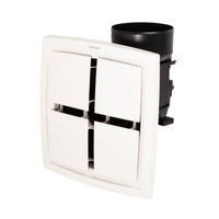 Clipsal Airflow CEF40WK-WE |  Ducted Square Exhaust Fan Kit | 287mm | inc 3m 150mm Duct additional image