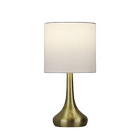 Lighting Factory LF9205AB | Lola On & Off Touch Lamp | Antique Brass additional image