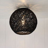 Oriel OL2593BK | KONO DIY 250mm Spherical String Shade | Black additional image