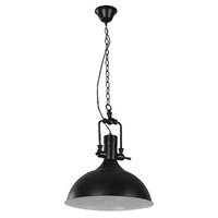 Oriel OL65401BK | Cottage Industrial Style Pendant Light | Black additional image