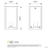 Oriel OL7843BK | Pandora Flush Hamptons Style Outdoor Sconce | Black additional image