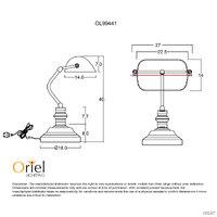 Oriel OL99441AB | Bankers Switched Antique Brass With Green Glass Shade additional image