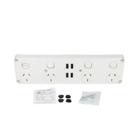 Trader Puma PU4X4 | 4 Gang GPO 10Amp 250v & 4 x 3.1A USB Outlets White additional image