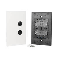 Clipsal Schneider R5042NL-ZW | C-Bus Saturn Zen Wall Button 2 Gang