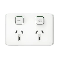 Clipsal Iconic CUSTOM-3025-VW | Custom Engraved Double Power Point GPO 10 Amp | Vivid White additional image