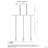 Stylux SL65013BK | 3 Rope Pendant Light | Black additional image
