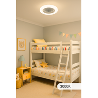 CLA VIFTU1 | Surface Mounted DC Ceiling Fan With LED Tri-CCT Light | Low Profile additional image