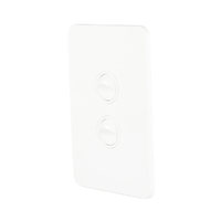 Hager Silhouette WBSSV2-MW | 2 Gang Switch 16Amp | Slimline | Matt White additional image
